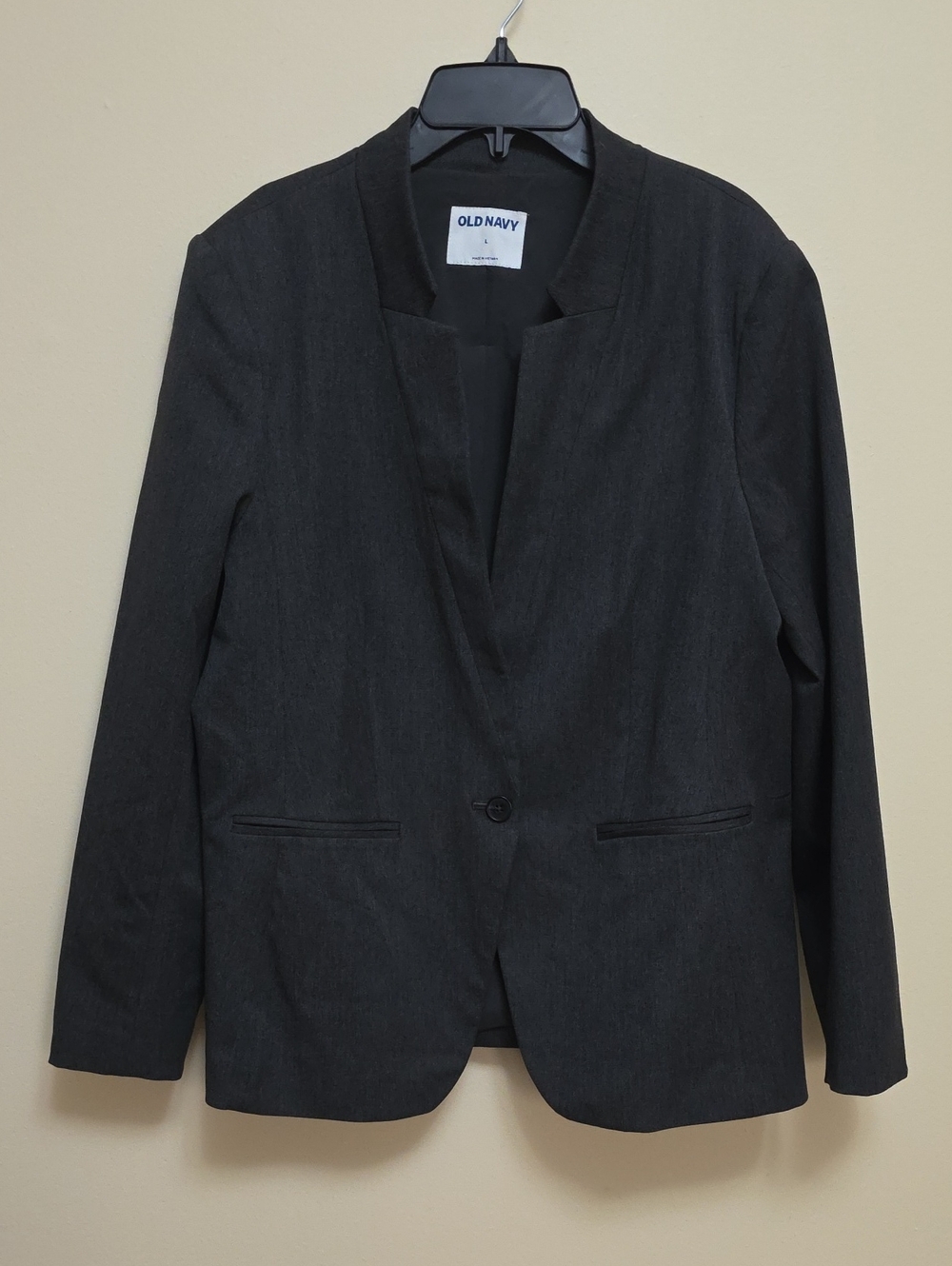 Old Navy Dark Gray Single-Button Blazer